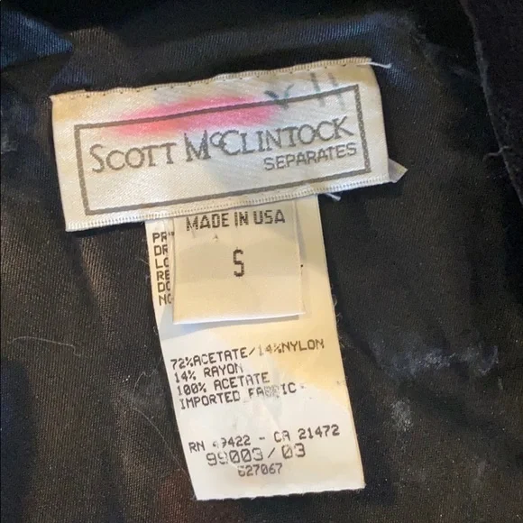 Scott McClintock Velvet Jacket Small Vintage S - Picture 2 of 6